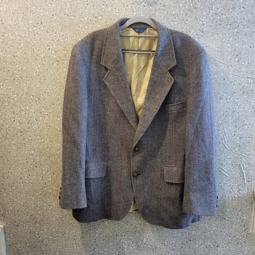 Pendleton 100% Pure Virgin Wool, Men's Blazer, Multicolor Herringbone Design, 46